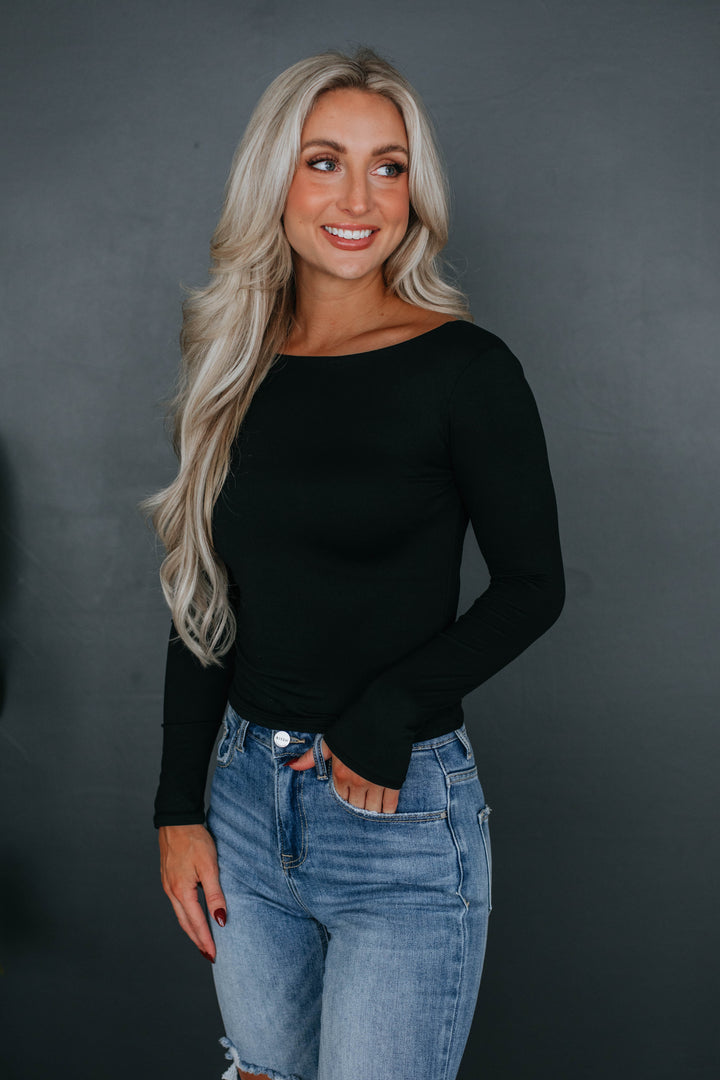 Ronin Long Sleeve Top - Black
