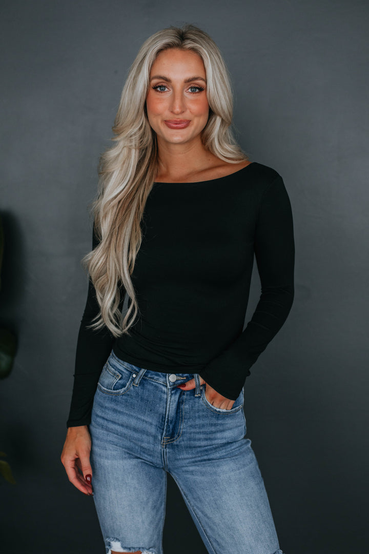 Ronin Long Sleeve Top - Black