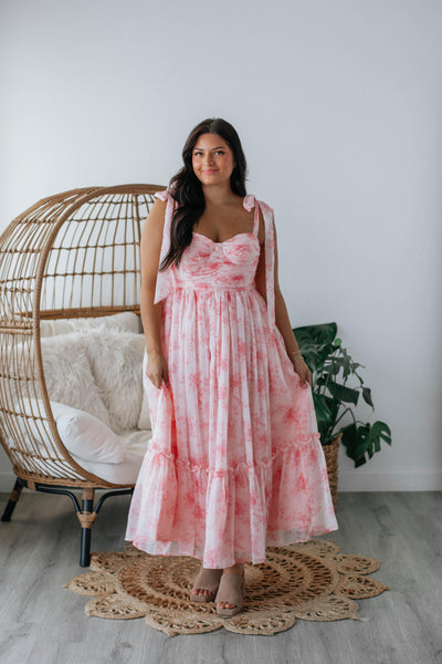 Rosalyn Floral Dress - Blush