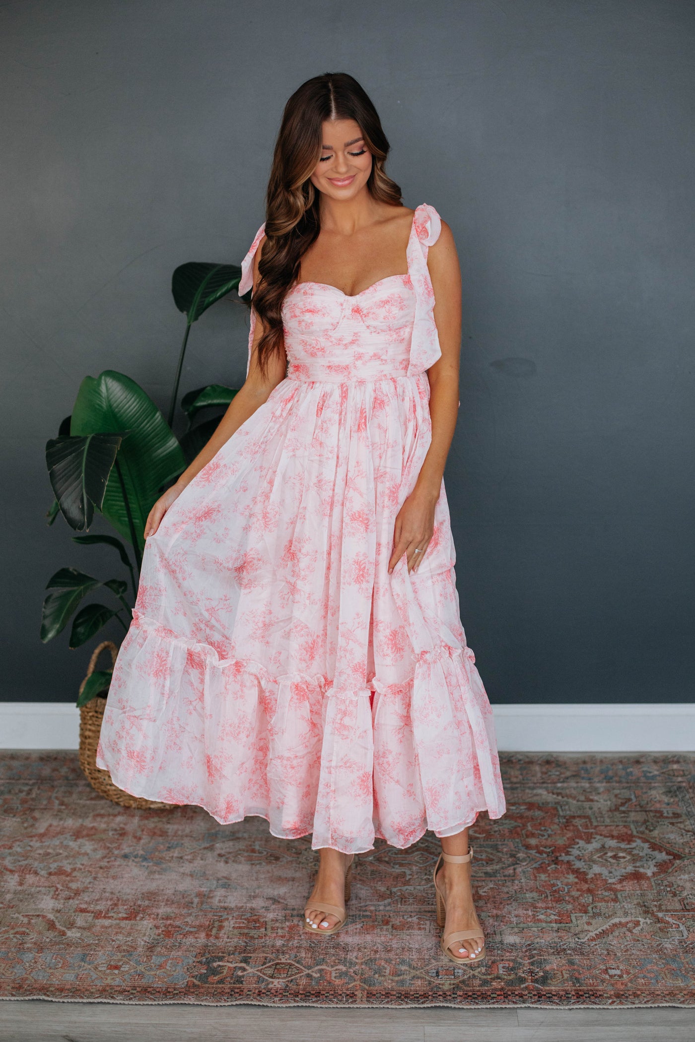 Rosalyn Floral Dress - Blush