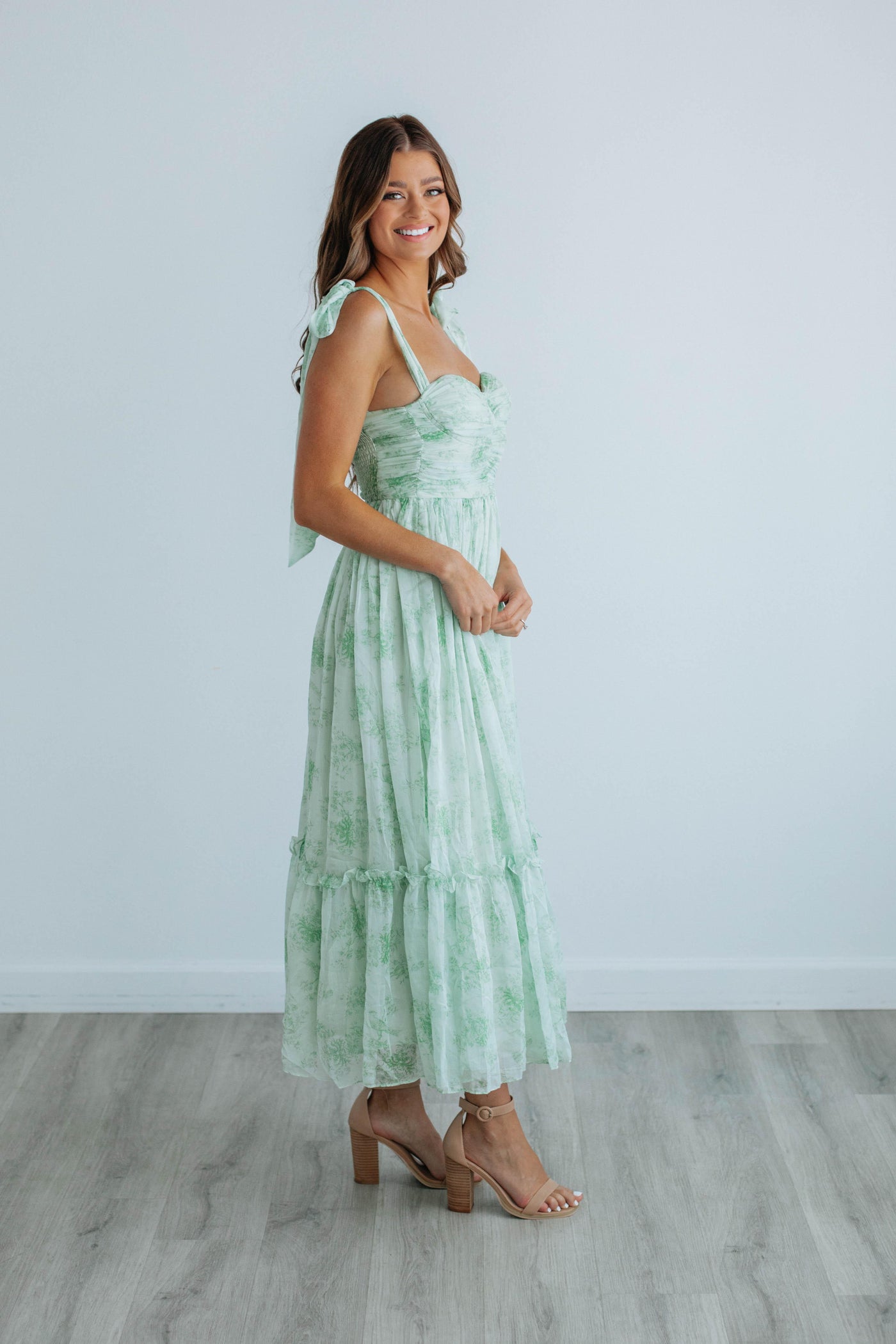 Rosalyn Floral Dress - Sage