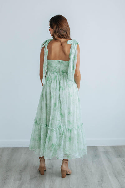 Rosalyn Floral Dress - Sage