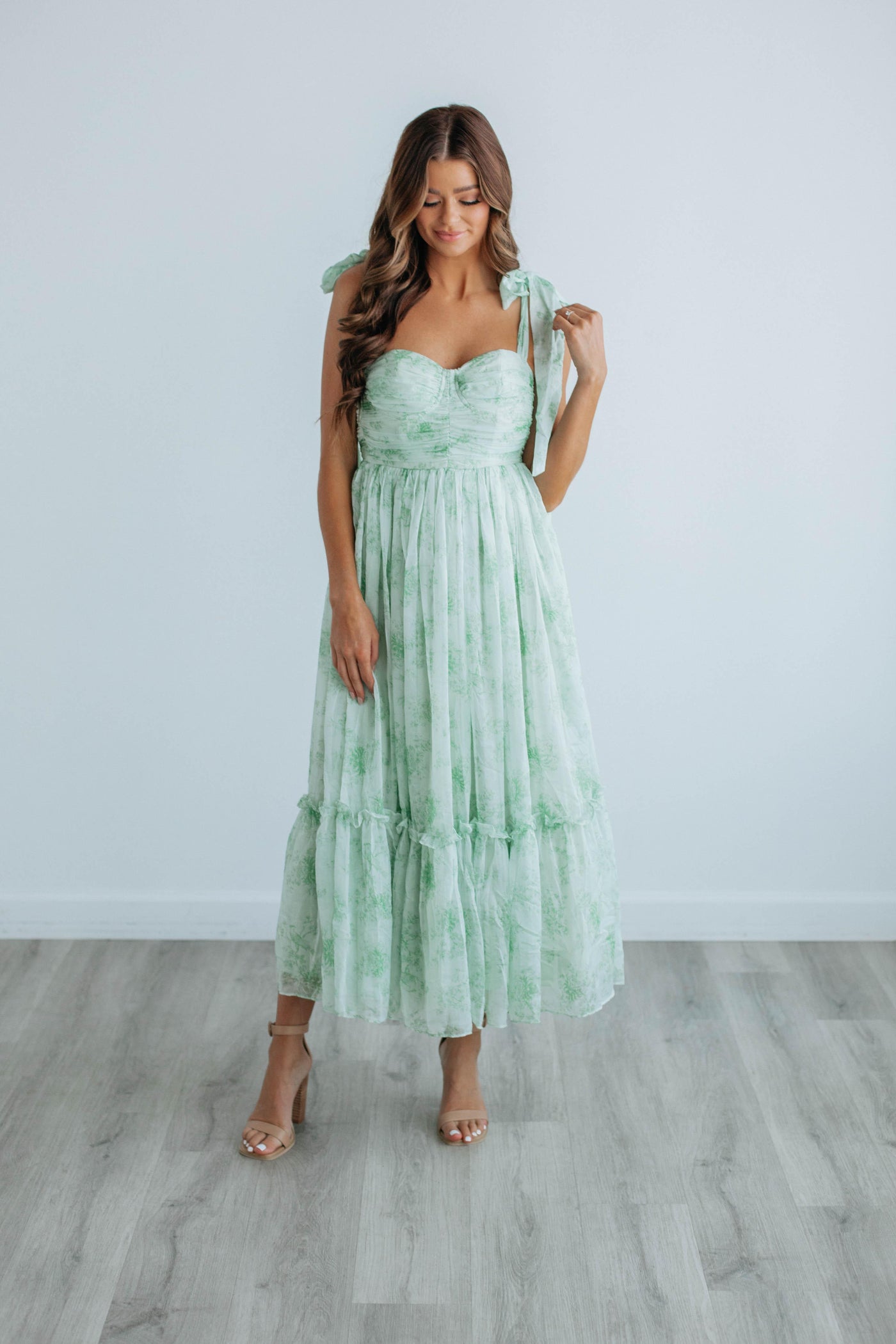 Rosalyn Floral Dress - Sage
