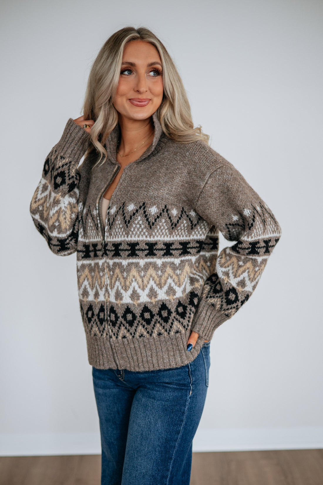 Mckaye Zip-Up Cardigan
