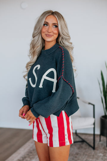 Americana Sweater - Navy
