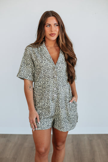 Roz Leopard Romper
