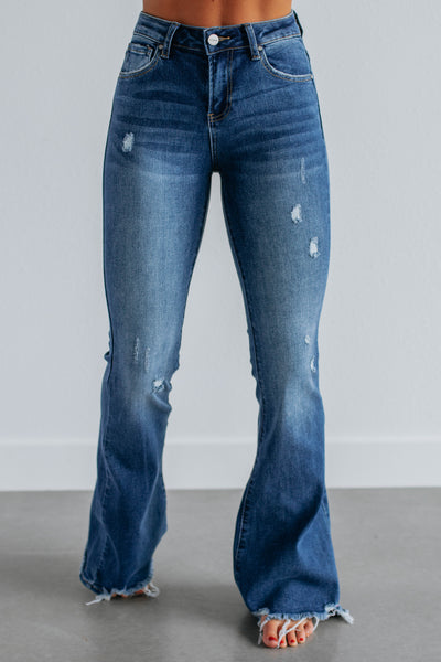 パンツ grim crawler destroyed flare jeans size1 Samiya-Risen-Flare-Jeans-Dark-