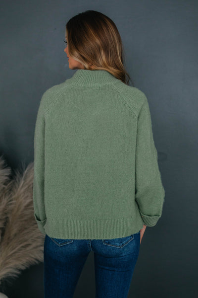 Samson Mock Neck Sweater - Sage