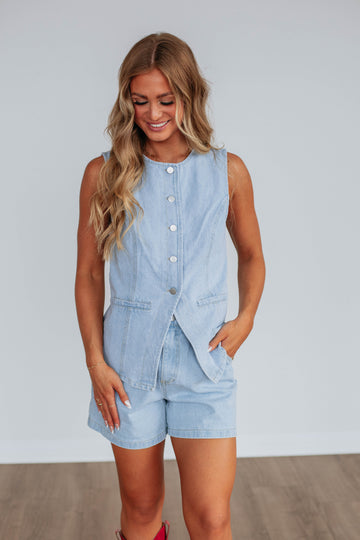 Sawyer Denim Shorts - Light Wash