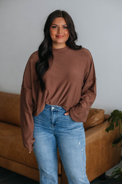 Selma Lightweight Sweater - Chocolate