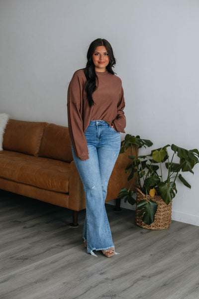 Selma Lightweight Sweater - Chocolate