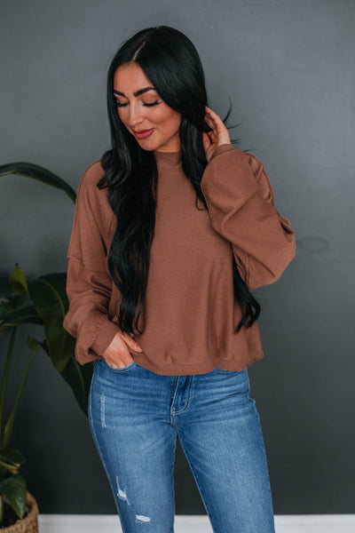 Selma Lightweight Sweater - Chocolate