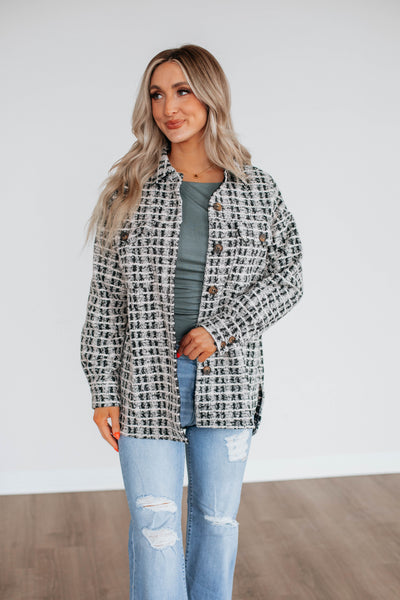 Setting New Standards Shacket - Black Mix