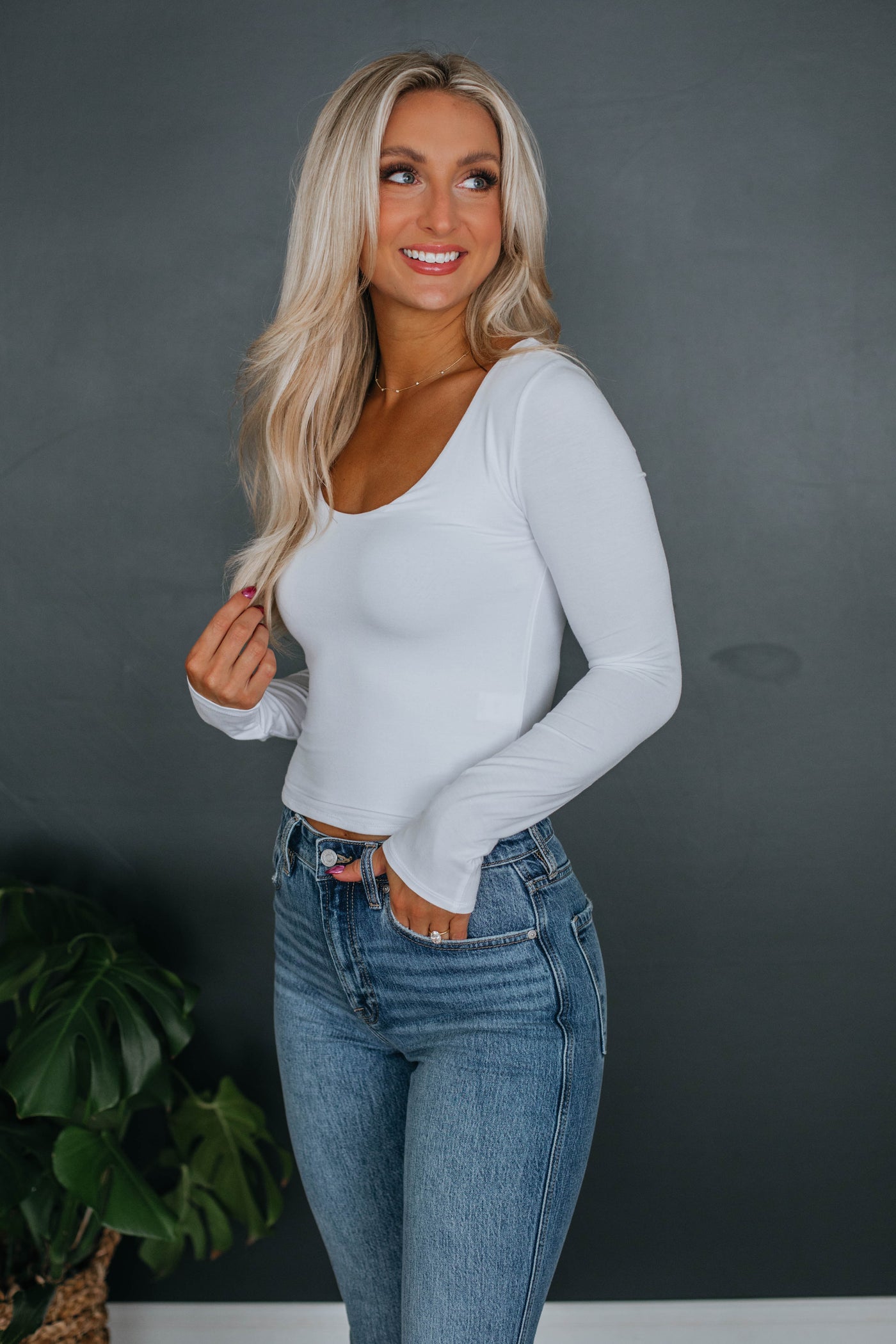 Shayla Basic Top - Ivory