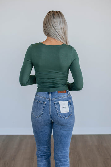 Shayla Basic Top - Spruce