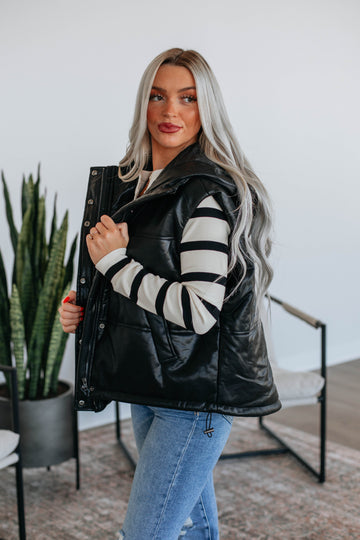 Shayne Puffer Vest - Black