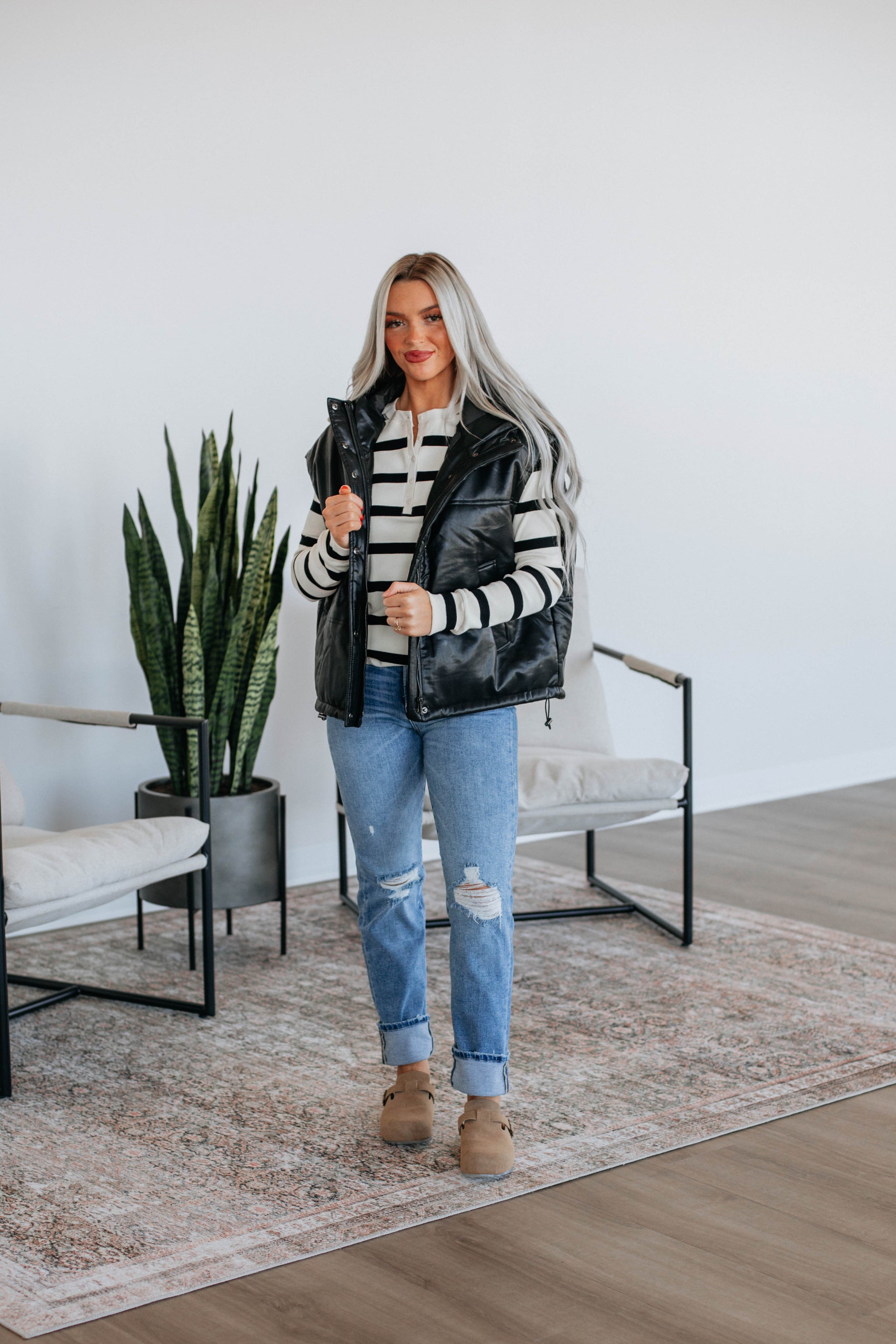 Shayne Puffer Vest - Black