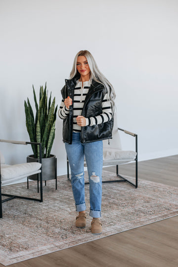 Shayne Puffer Vest - Black