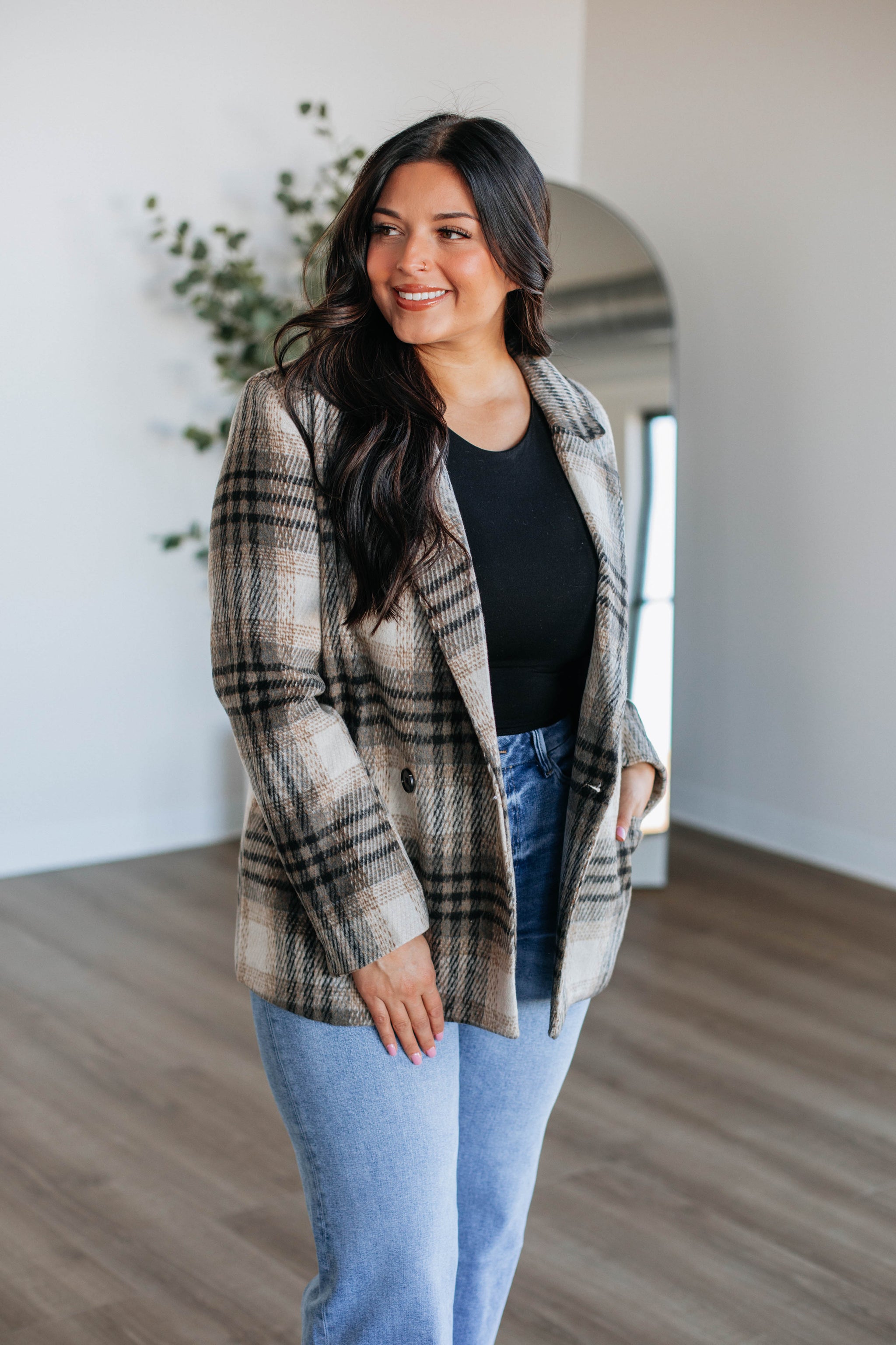 Shena Plaid Blazer