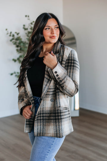 Shena Plaid Blazer