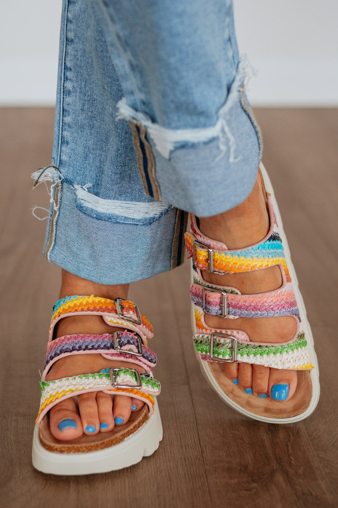 Vibrant Getaway Platform Sandals