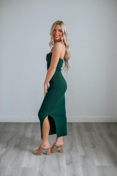 Simmons Halter Dress - Pine