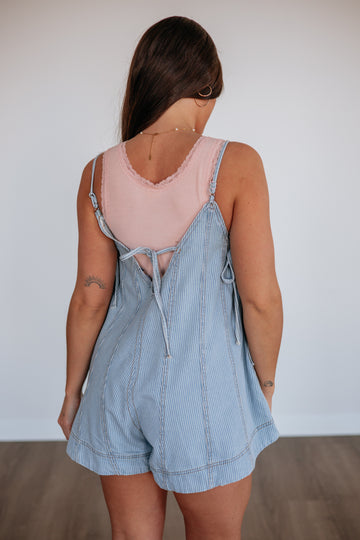 Trista Denim Romper