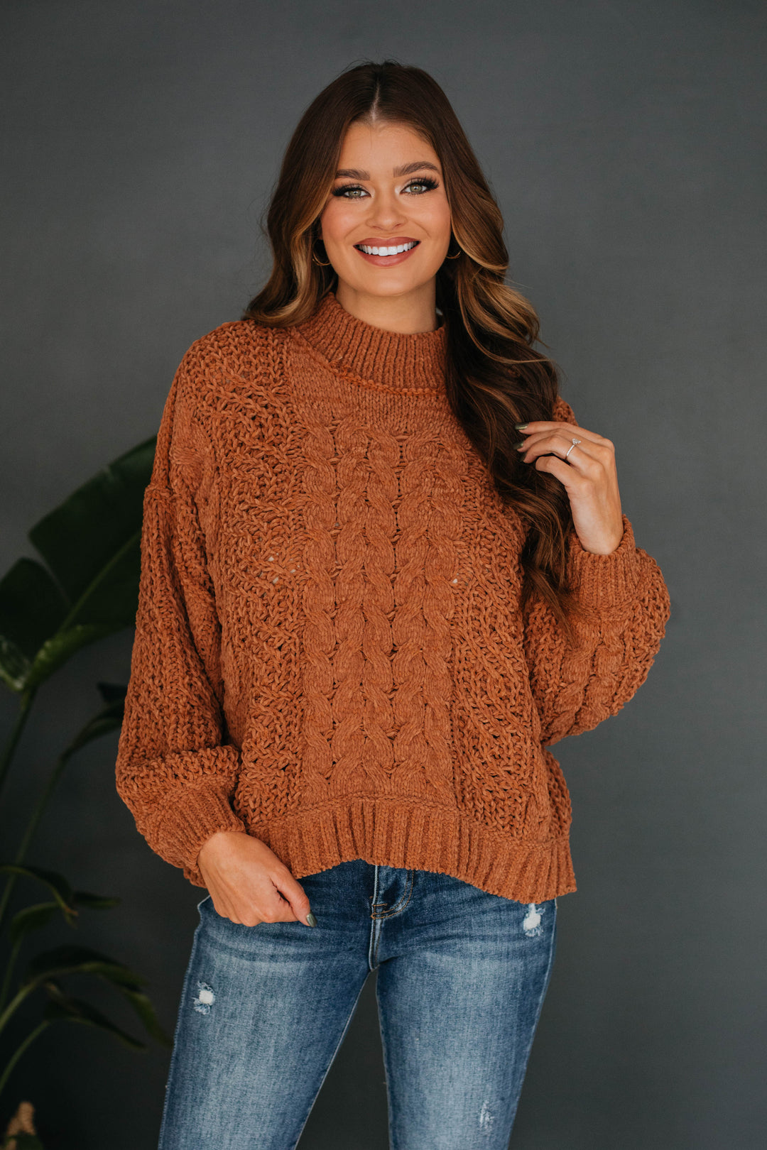 Stassie Cable Knit Sweater - Camel