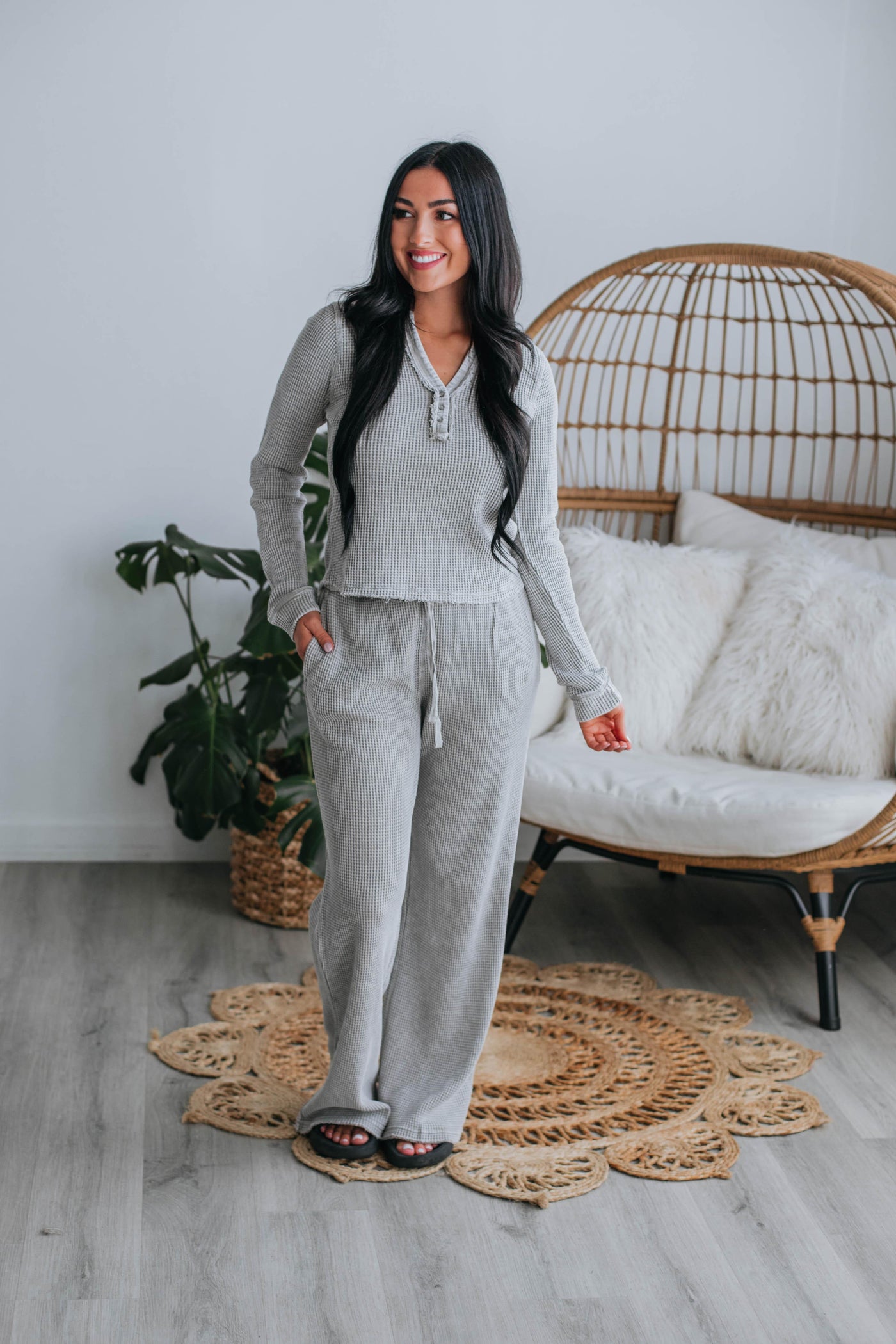 Staying In Lounge Pants - Heather Grey