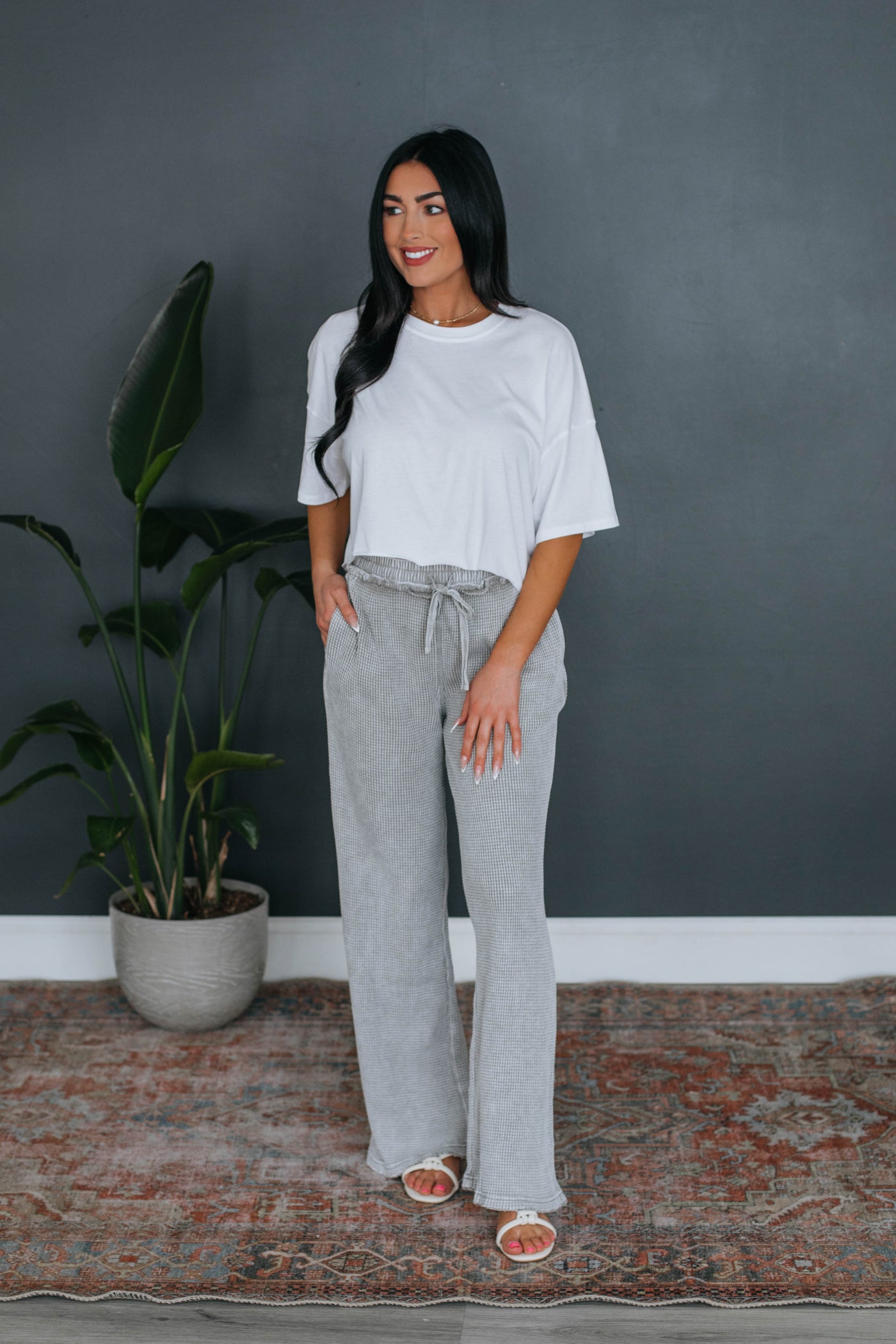 Staying In Lounge Pants - Heather Grey
