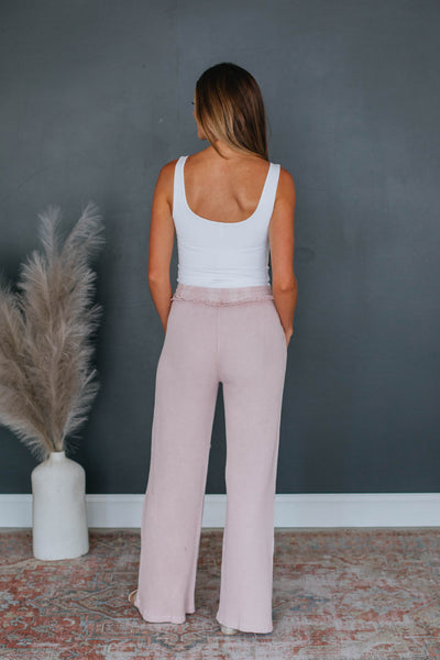 Staying In Lounge Pants - Mauve