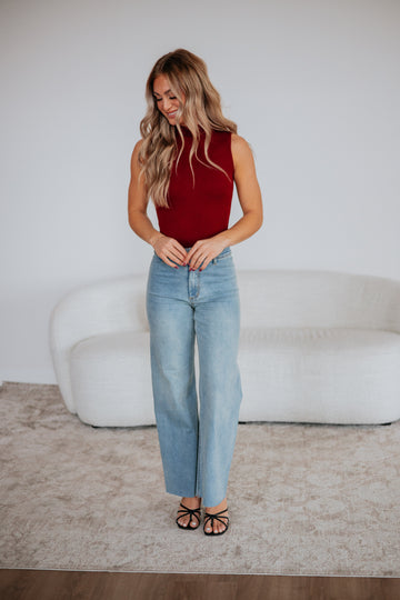 Linsley Wide Leg Pants - Light Wash