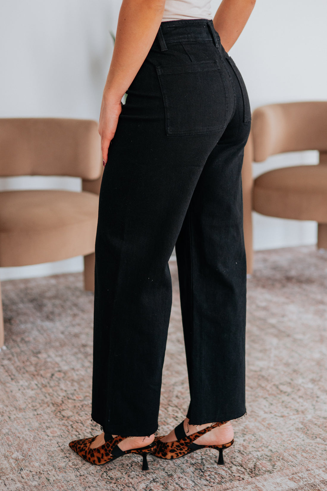 Linsley Wide Leg Pants - Black