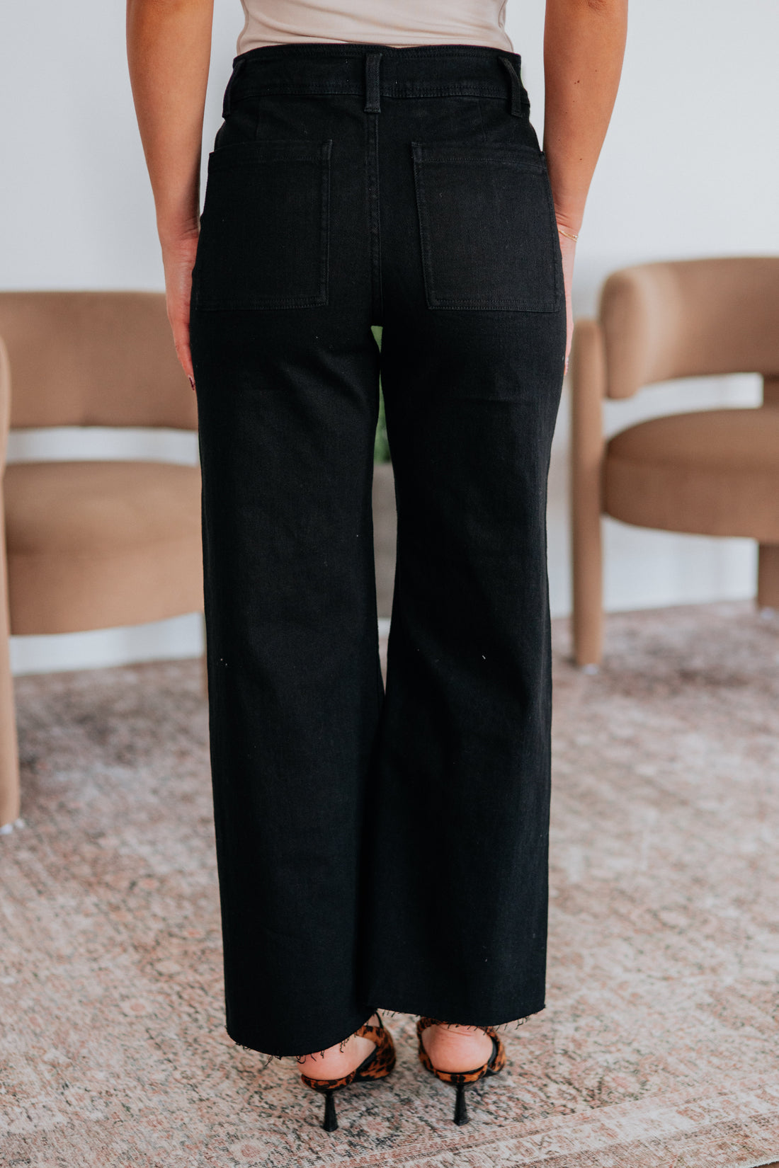 Linsley Wide Leg Pants - Black