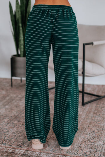 Cayla Striped Pants - Pine Mix