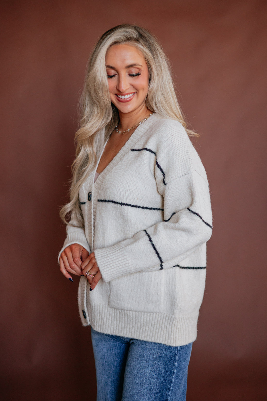 Quinelle Striped Cardigan
