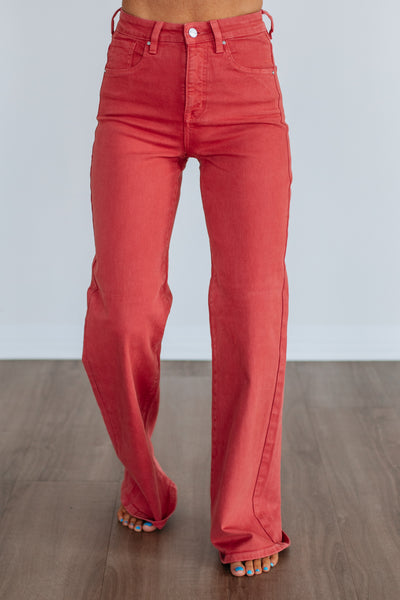 Kenna Risen Jeans - Brick – Wild Oak Boutique
