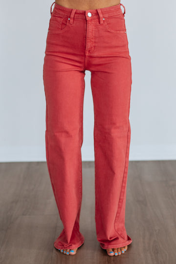Kenna Risen Jeans - Brick