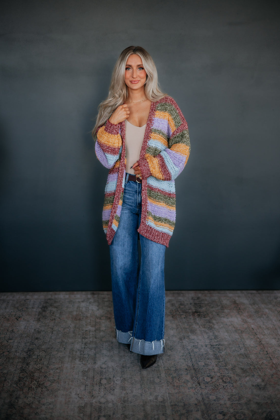 Klaudie Striped Cardigan