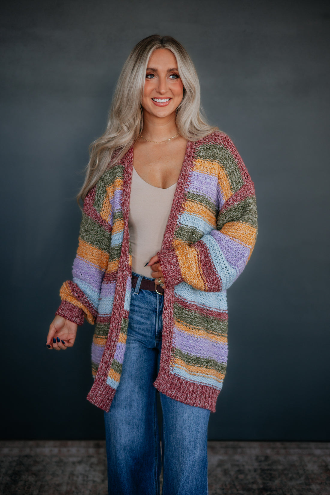 Klaudie Striped Cardigan