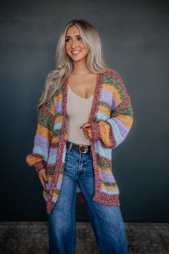 Klaudie Striped Cardigan