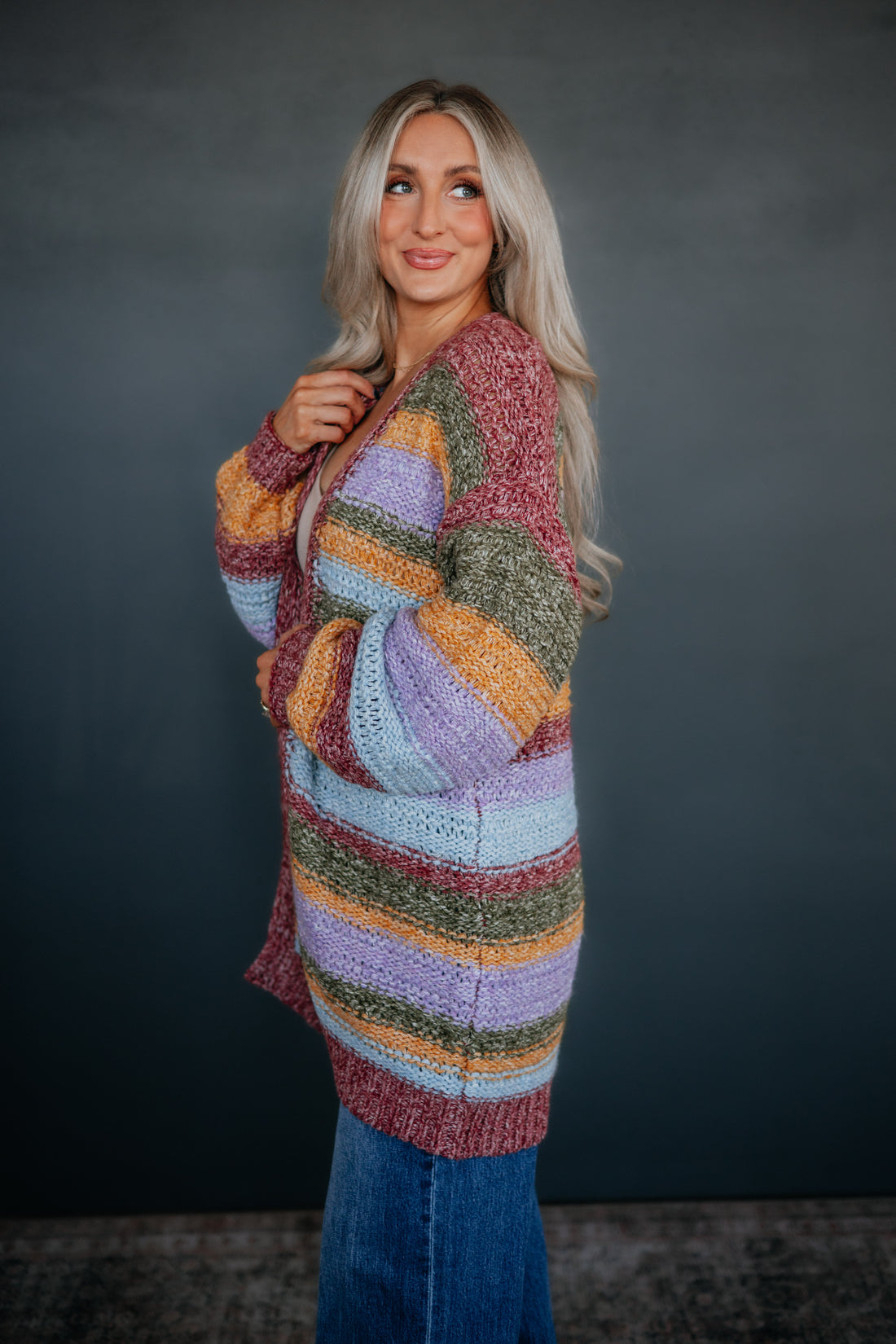 Klaudie Striped Cardigan