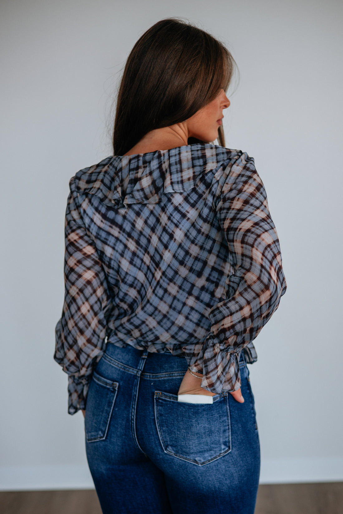Lara Plaid Top