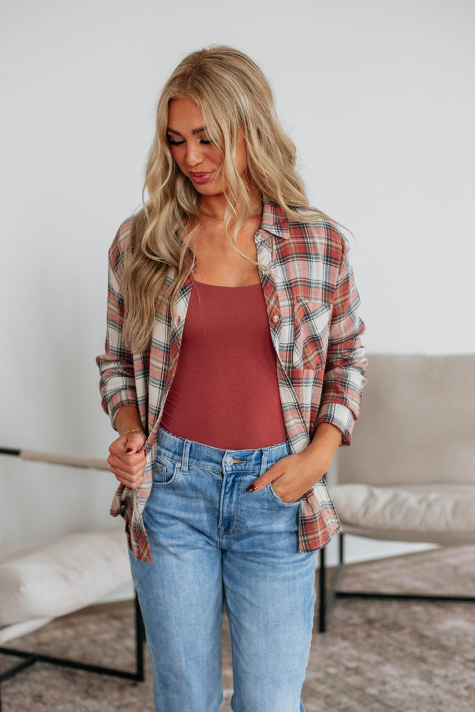 Leah Flannel Top