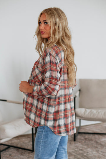 Leah Flannel Top