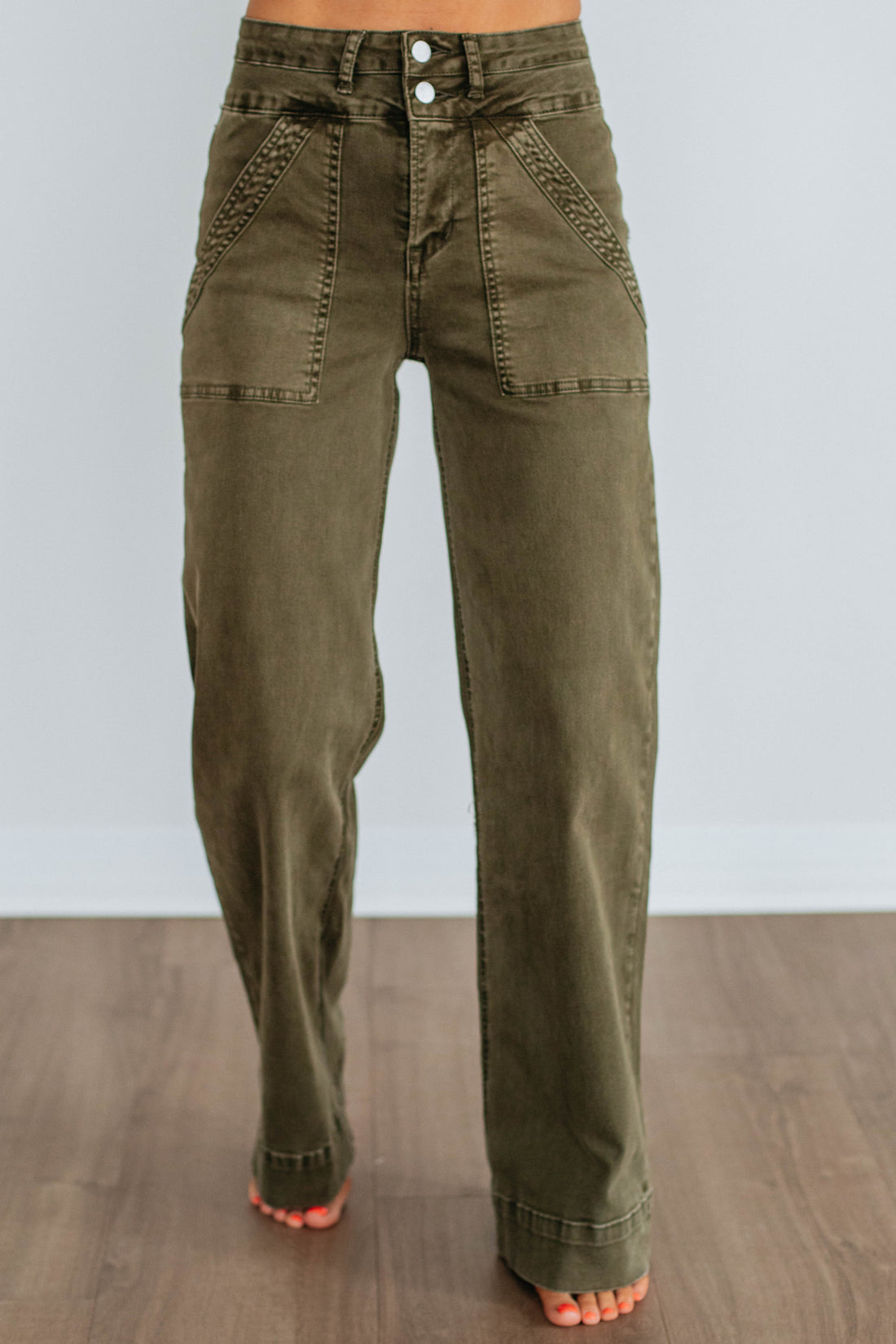 Bennett Mica Jeans - Fern Green