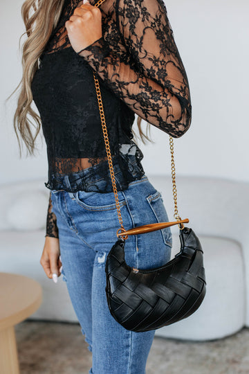 Talisha Woven Bag - Black