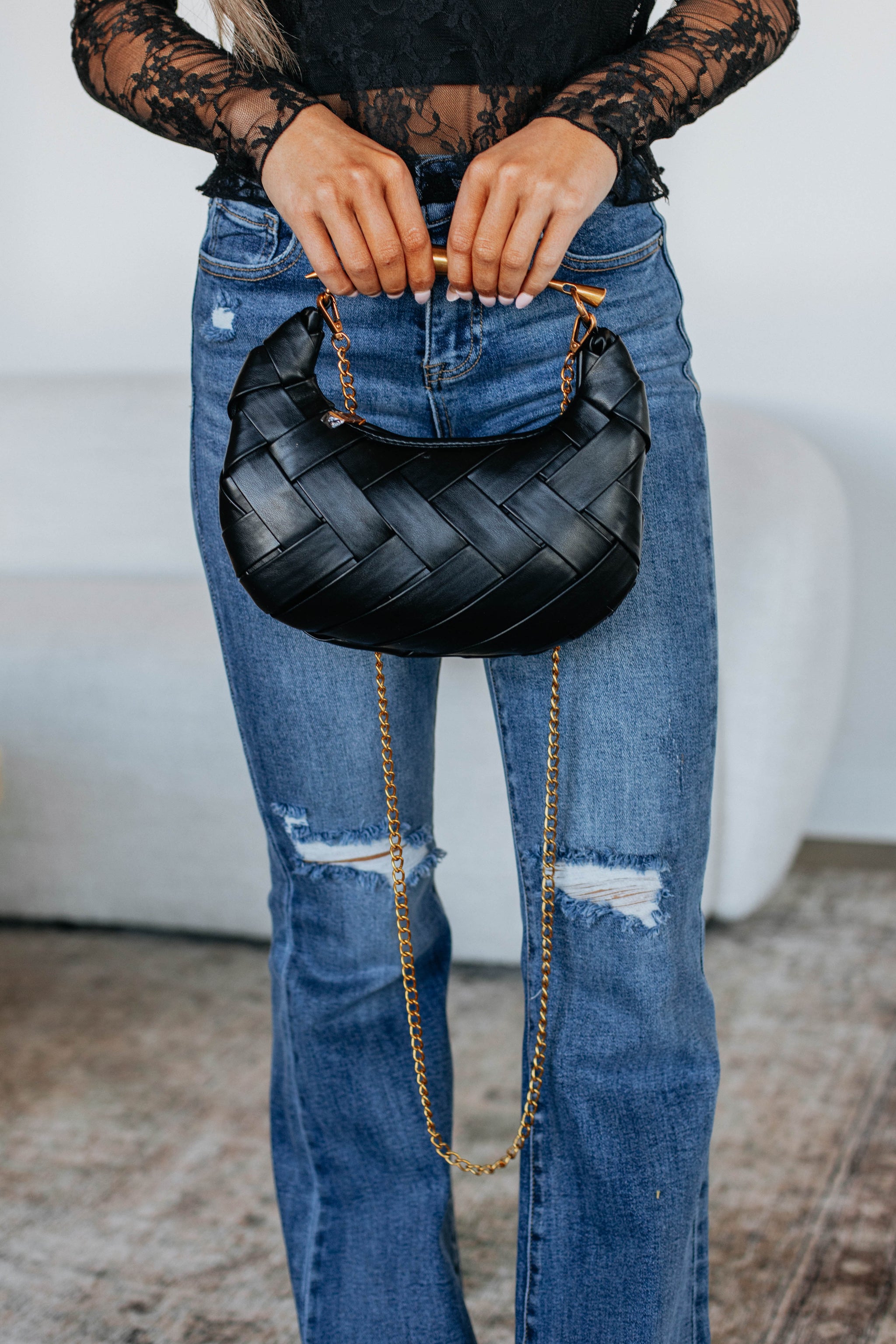 Talisha Woven Bag - Black
