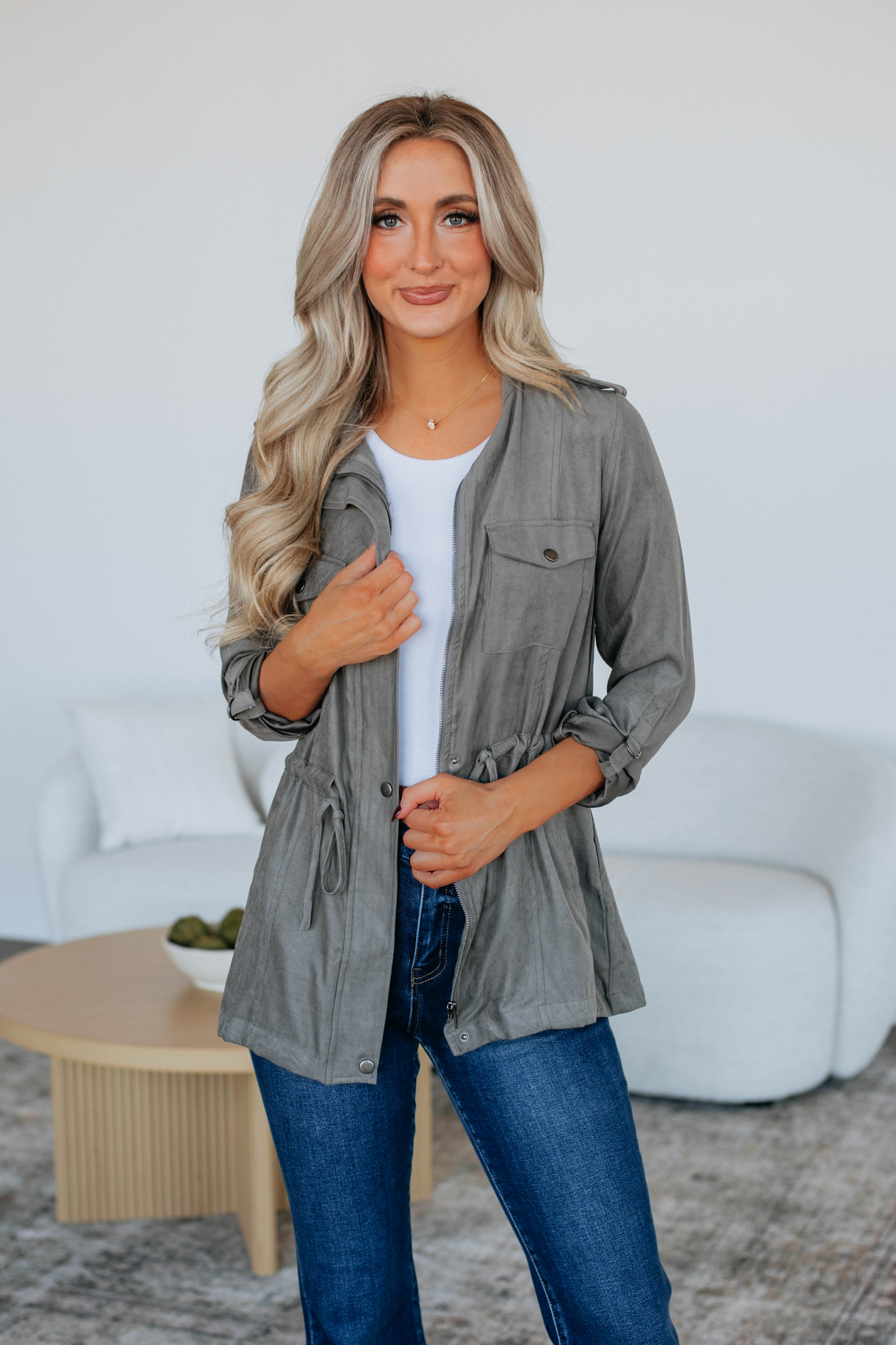 Talon Utility Jacket Stone Wild Oak Boutique