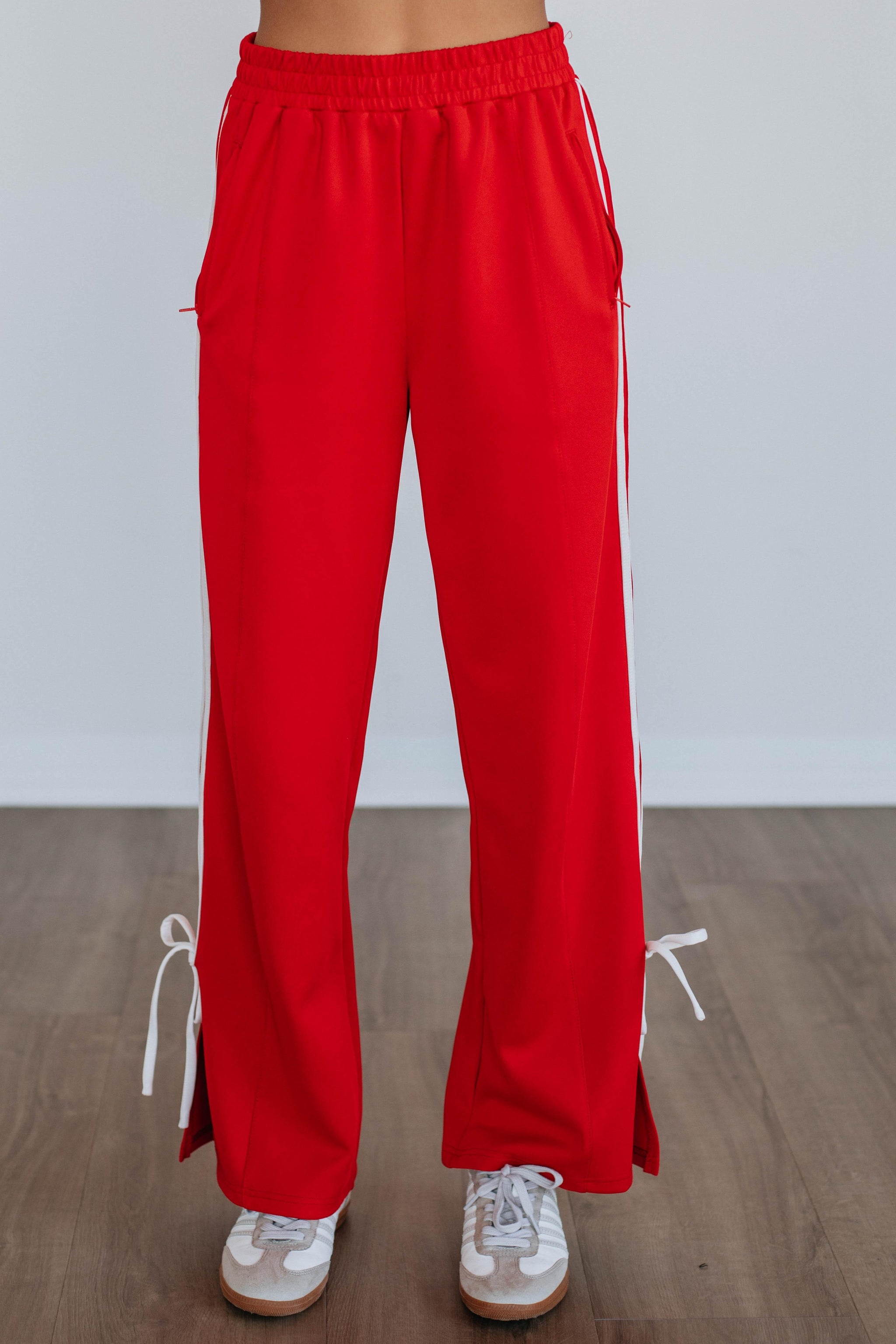 Taylar Track Pants - Cherry